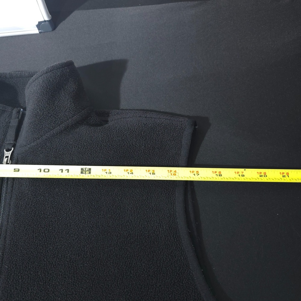 Gap X Soft Fleece Full Zip Vest Sleeveless Jacket Mens Size M Mock Neck Black - Picture 12 of 15